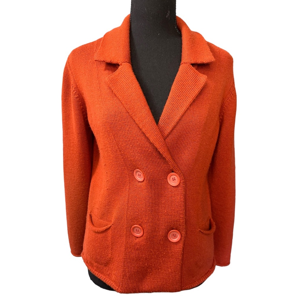 Hekla & Co. Wool Blend Sweater Jacket Blazer Size M